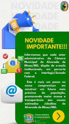 NOVOS E-MAILS INSTITUCIONAIS