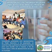 Abastecimento de água em pauta: Câmara e COPASA discutem soluções para Alvorada de Minas.