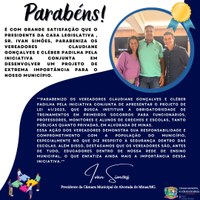 Câmara Municipal de Alvorada de Minas parabeniza Vereadores por suas propostas em benefício do município